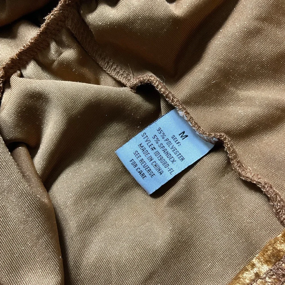 NWT Baltic Born Kele Crushed Velvet Mini Dress in Light Copper - Picture 4 of 5